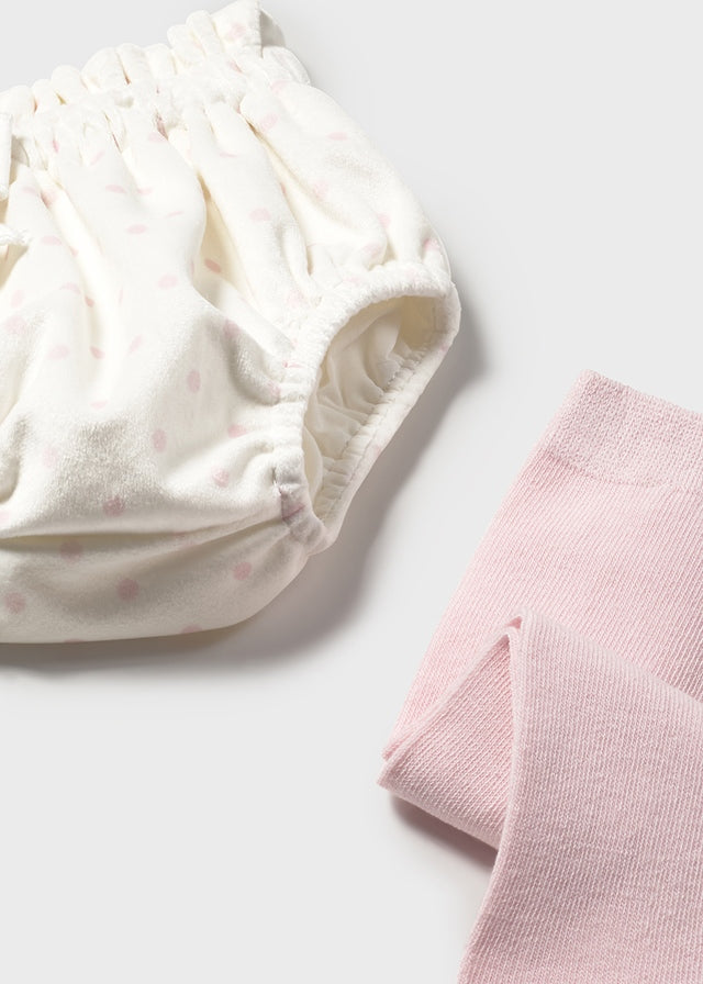 Conjunto short y leotardo tricot