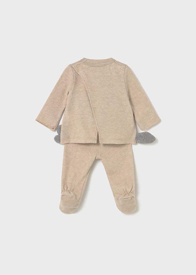 Conjunto polaina y jersey animalito recién nacida