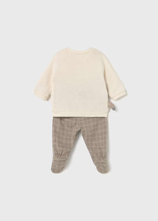 Conjunto polaina y jersey recién nacido