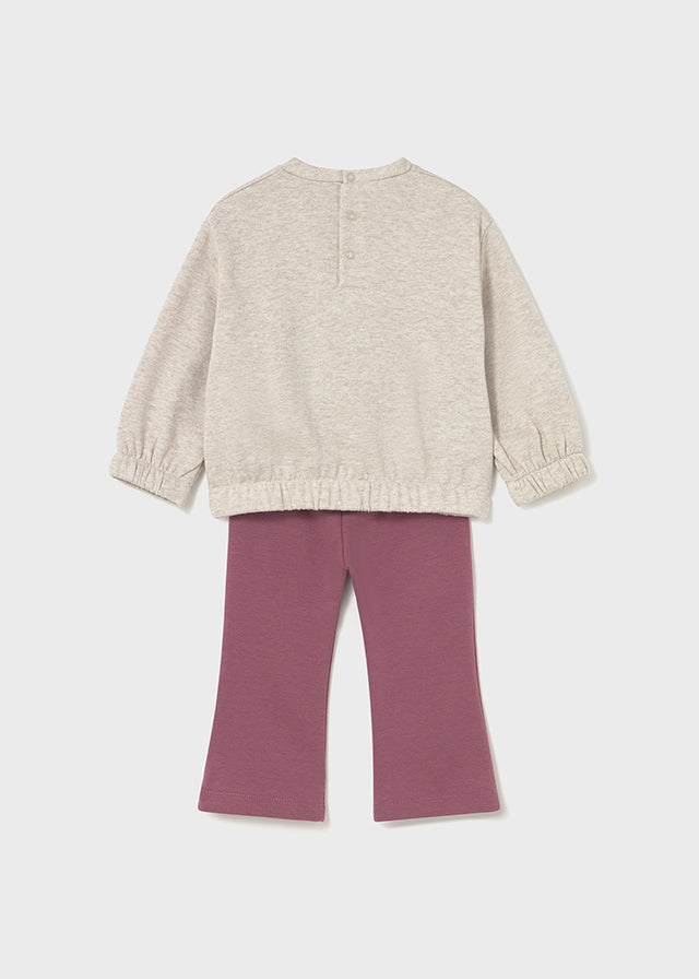 Conjunto legging campana y sudadera bebé