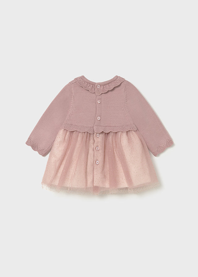 Vestido tricot y tul