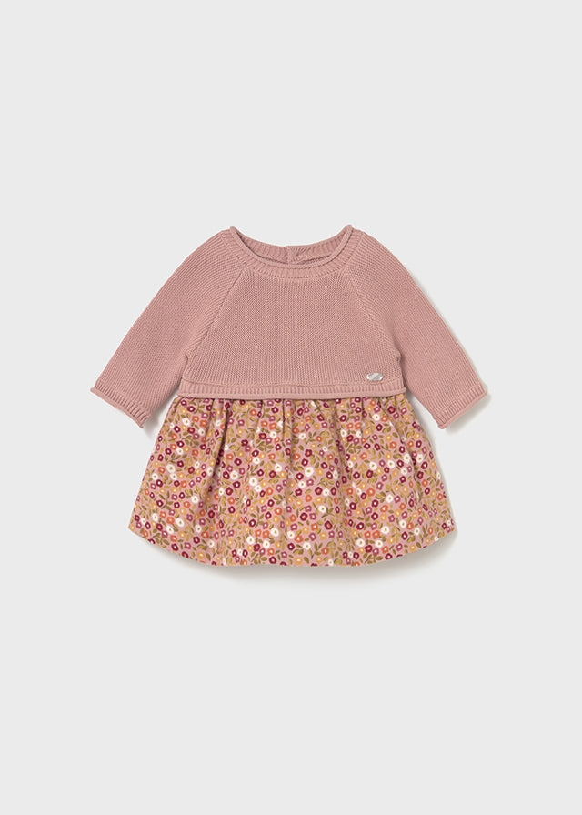 Vestido tricot y plana