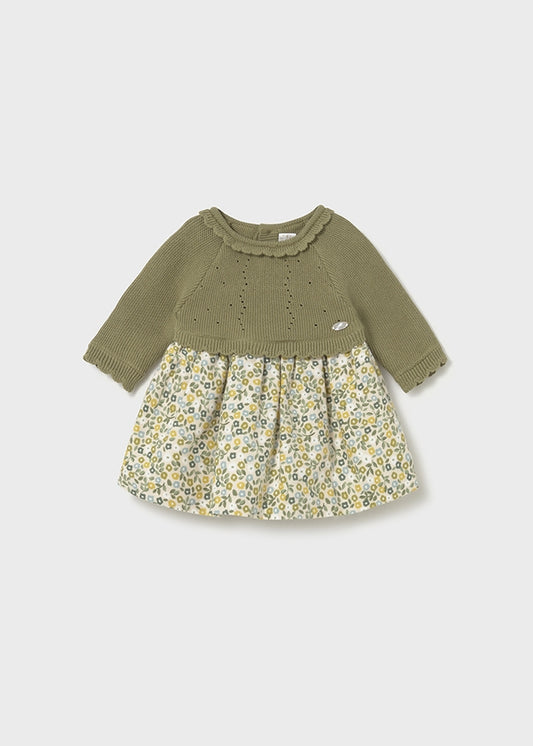 Vestido tricot y plana