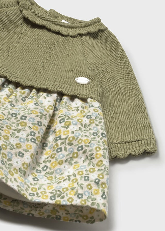 Vestido tricot y plana