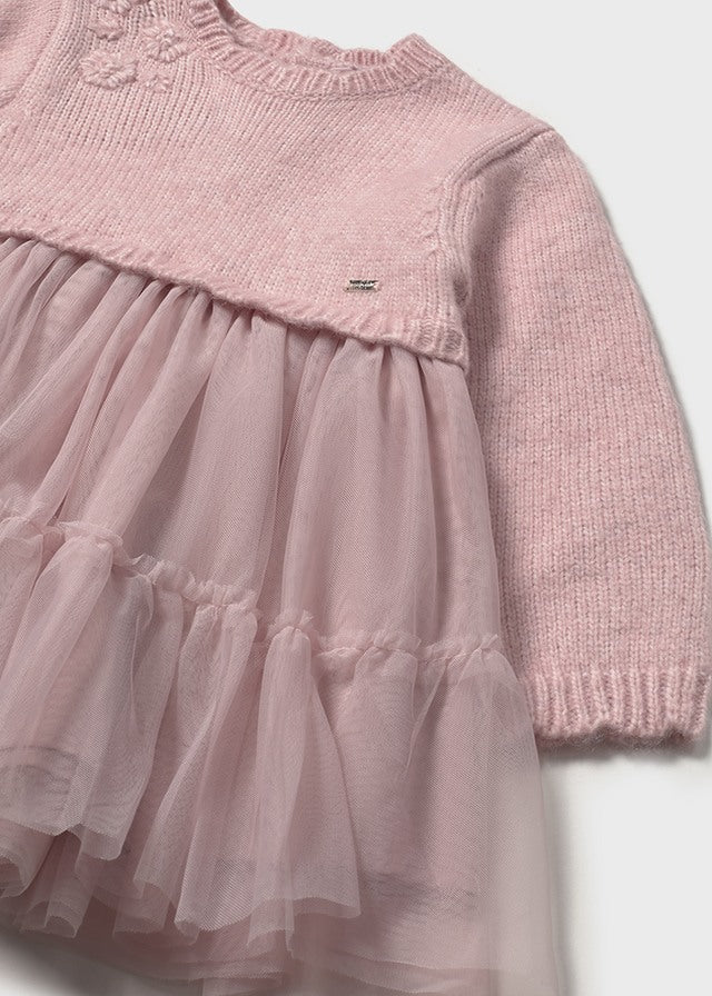 Vestido combinado tricot