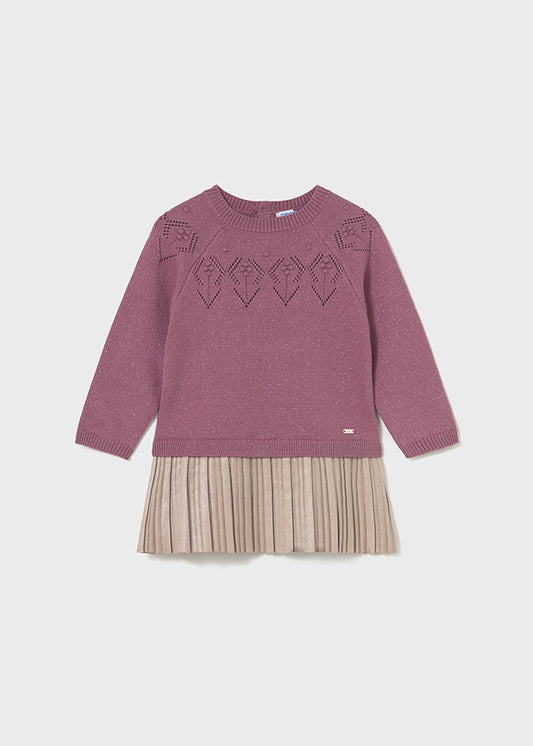 Vestido combinado tricot bebé