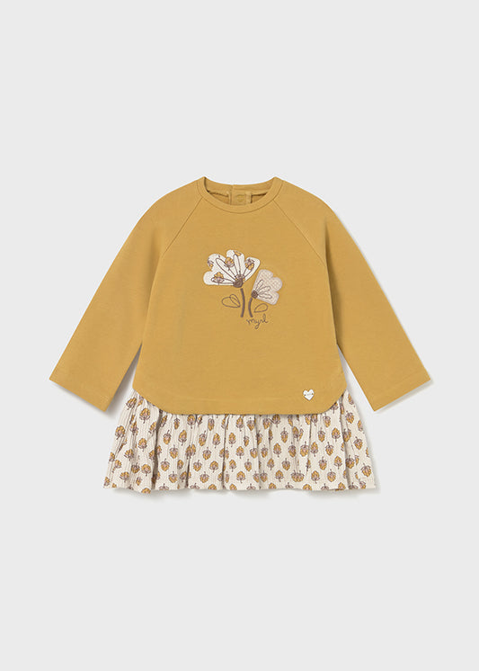 Vestido felpa combinado