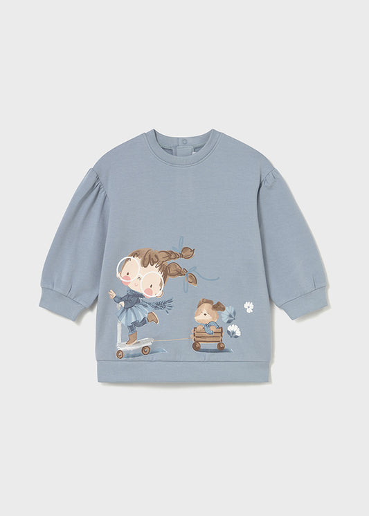 Vestido felpa gráfica