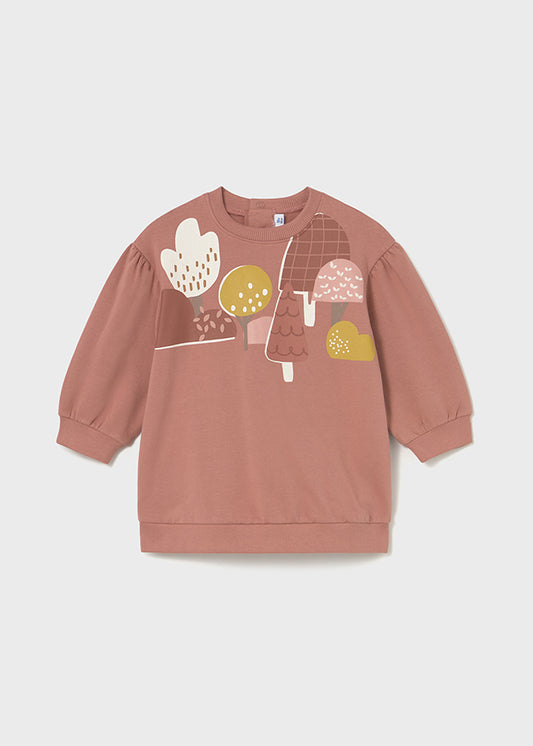 Vestido felpa gráfica