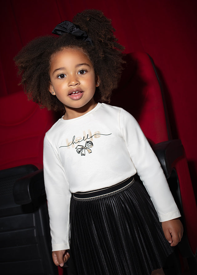 Camiseta con coletero niña