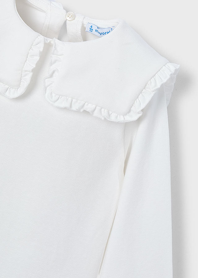 Blusa cuello volante niña