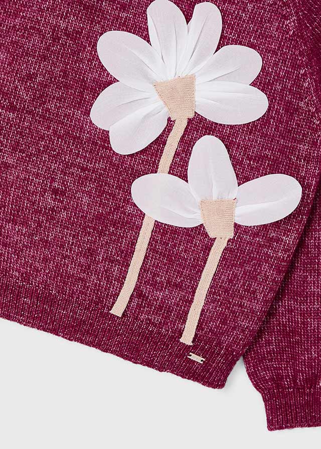 Jersey flores aplique niña