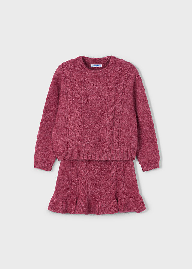 Conjunto falda y jersey ochos niña