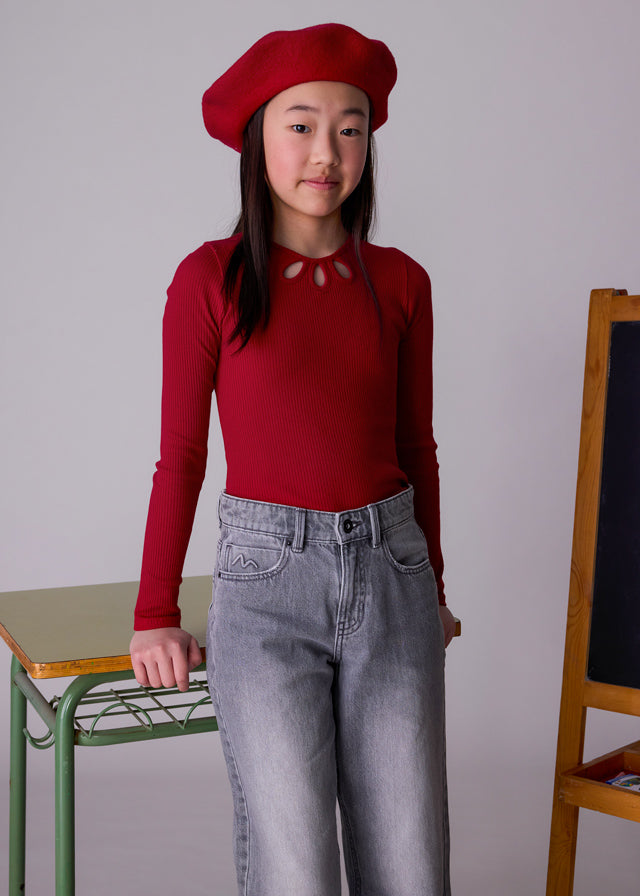 Camiseta canalé chica