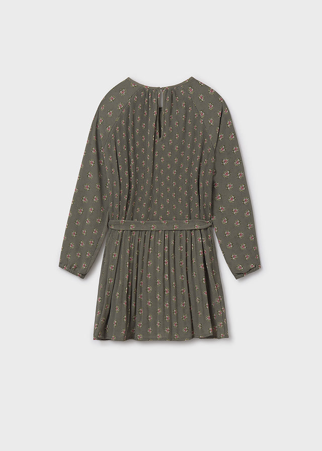 Vestido plisado estampado