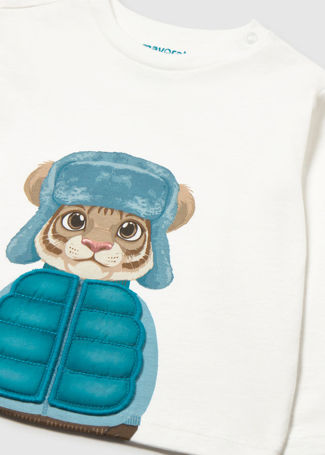 Camiseta tigre interactiva bebé Nata ártico – Mayoral, foto 3