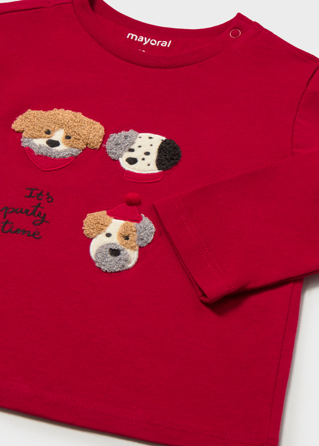 Camiseta bordada bebé Rojo – Mayoral, foto 4