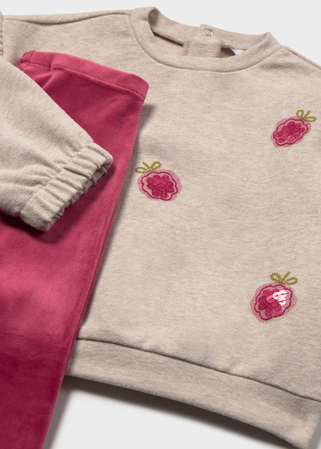 Conjunto sudadera y legging terciopelo bebé Framboise – Mayoral, foto 5