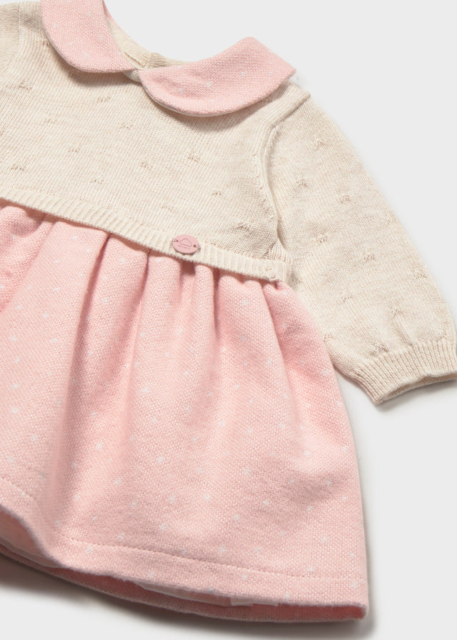 Vestido tricot combinado recién nacida Rosa baby – Mayoral, foto 3