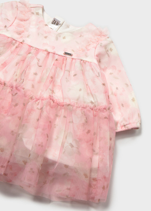 Vestido tul estampado recién nacida Rosa – Mayoral, foto 3