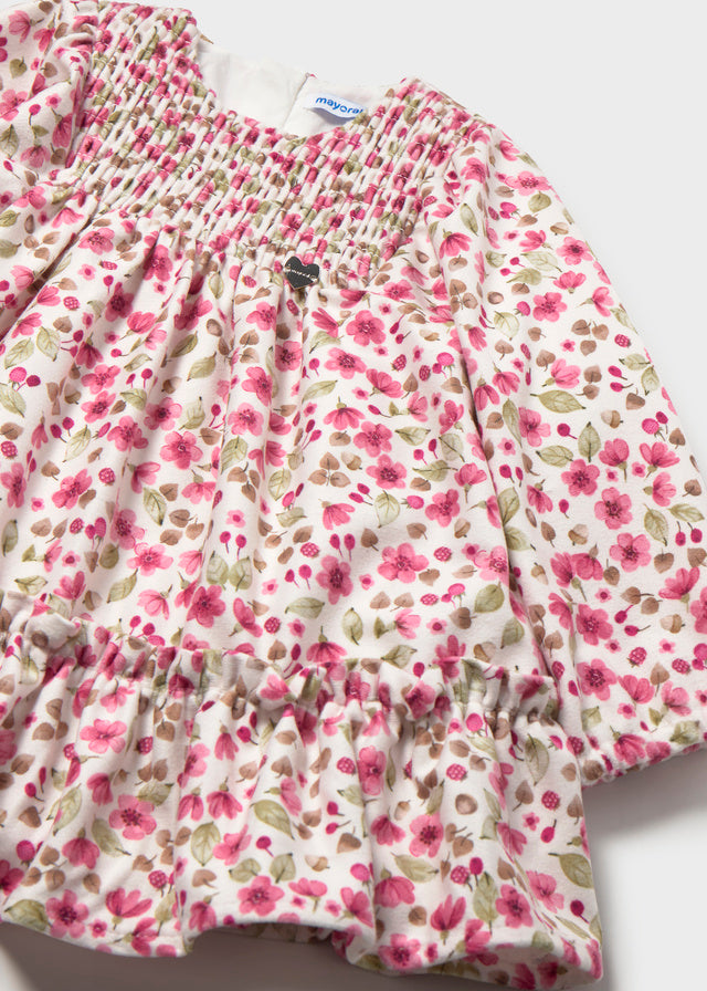 Vestido terciopelo estampado bebé Pétalo – Mayoral, foto 3