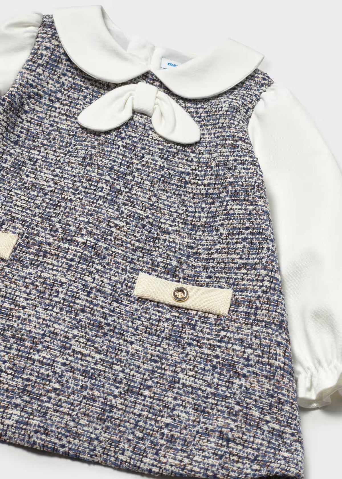 Vestido combinado bebé Marino – Mayoral, foto 3