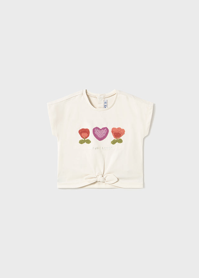 Camiseta apliques croché bebé