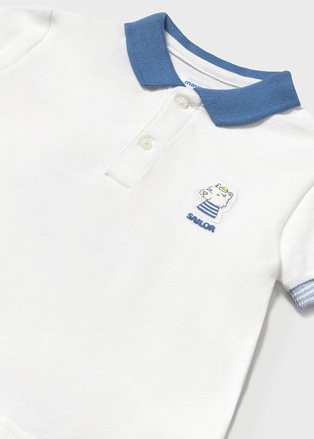 Polo m/c apliques bebé niño