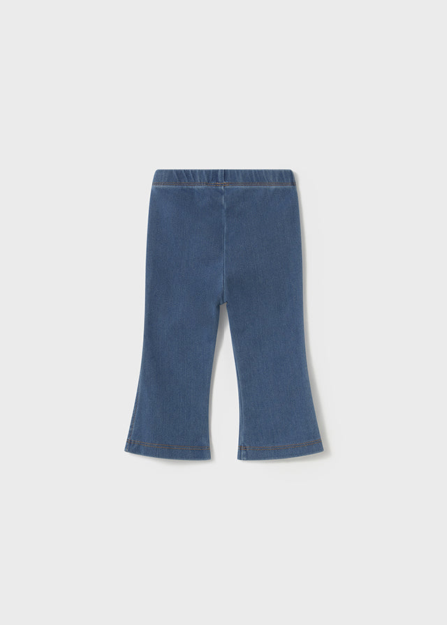 Legging flared knitted denim bebé niña