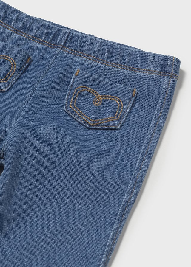 Legging flared knitted denim bebé niña