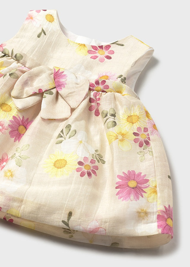 Vestido estampado ceremonia recién nacida