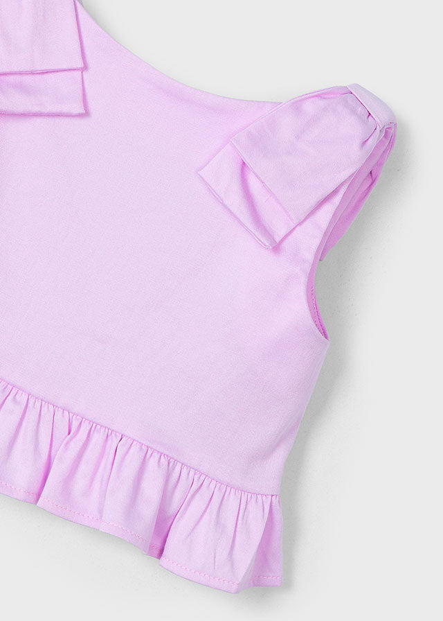 Top peplum lazo niña