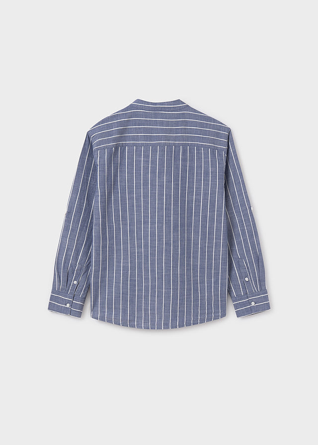 Camisa m/l cuello mao chico