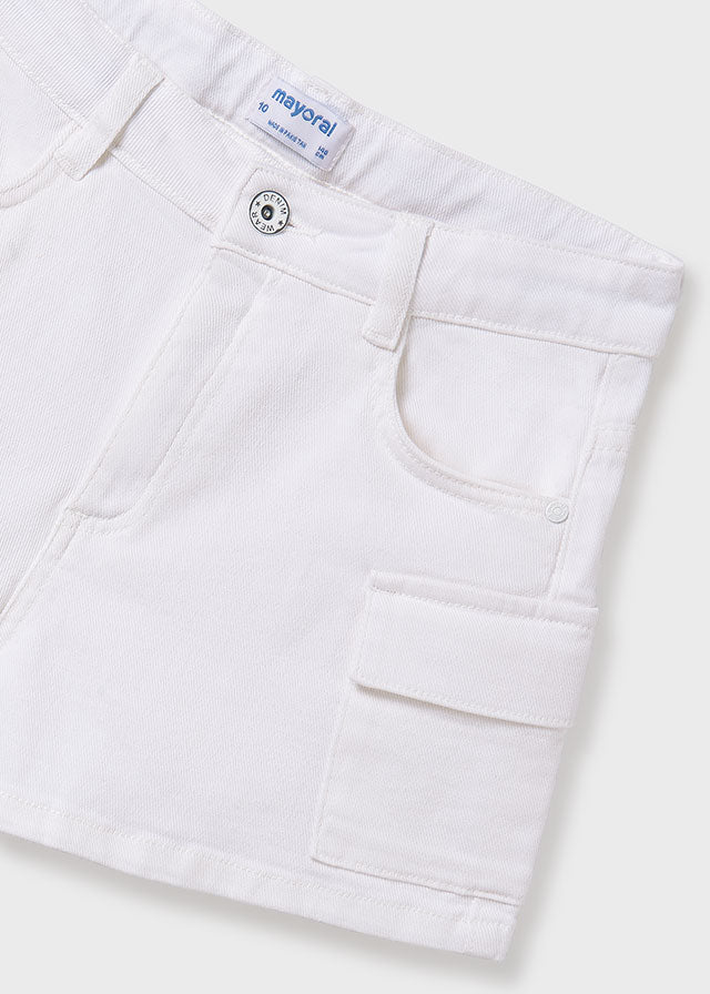 Pantalón corto cargo sarga chica