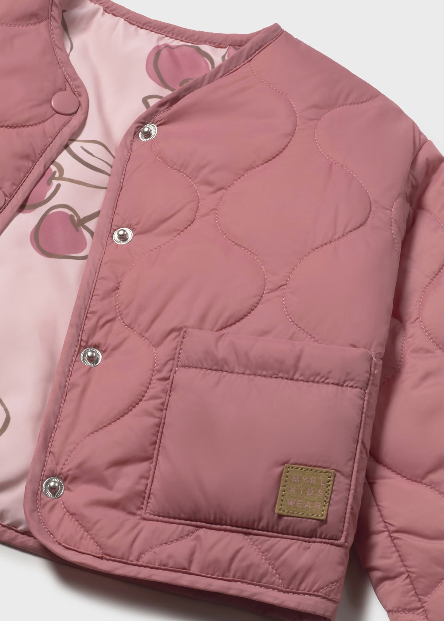 Cortavientos acolchado estampado reversible bebé