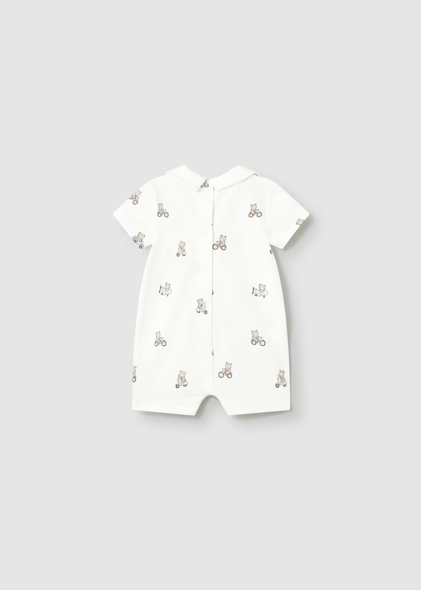 Set 2 pijamas cortos cuello bebé recién nacido