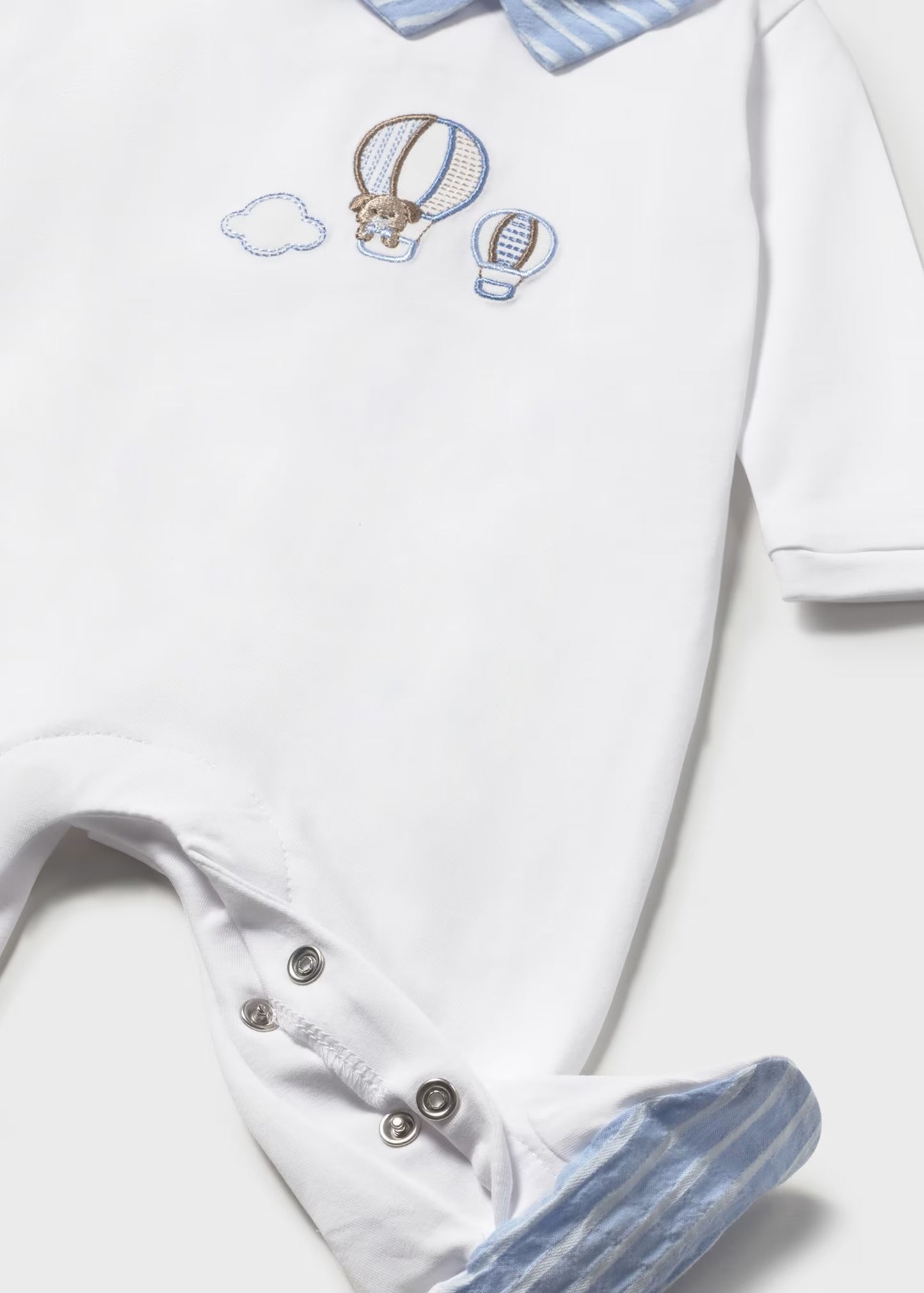 Pijama largo bordado recién nacido