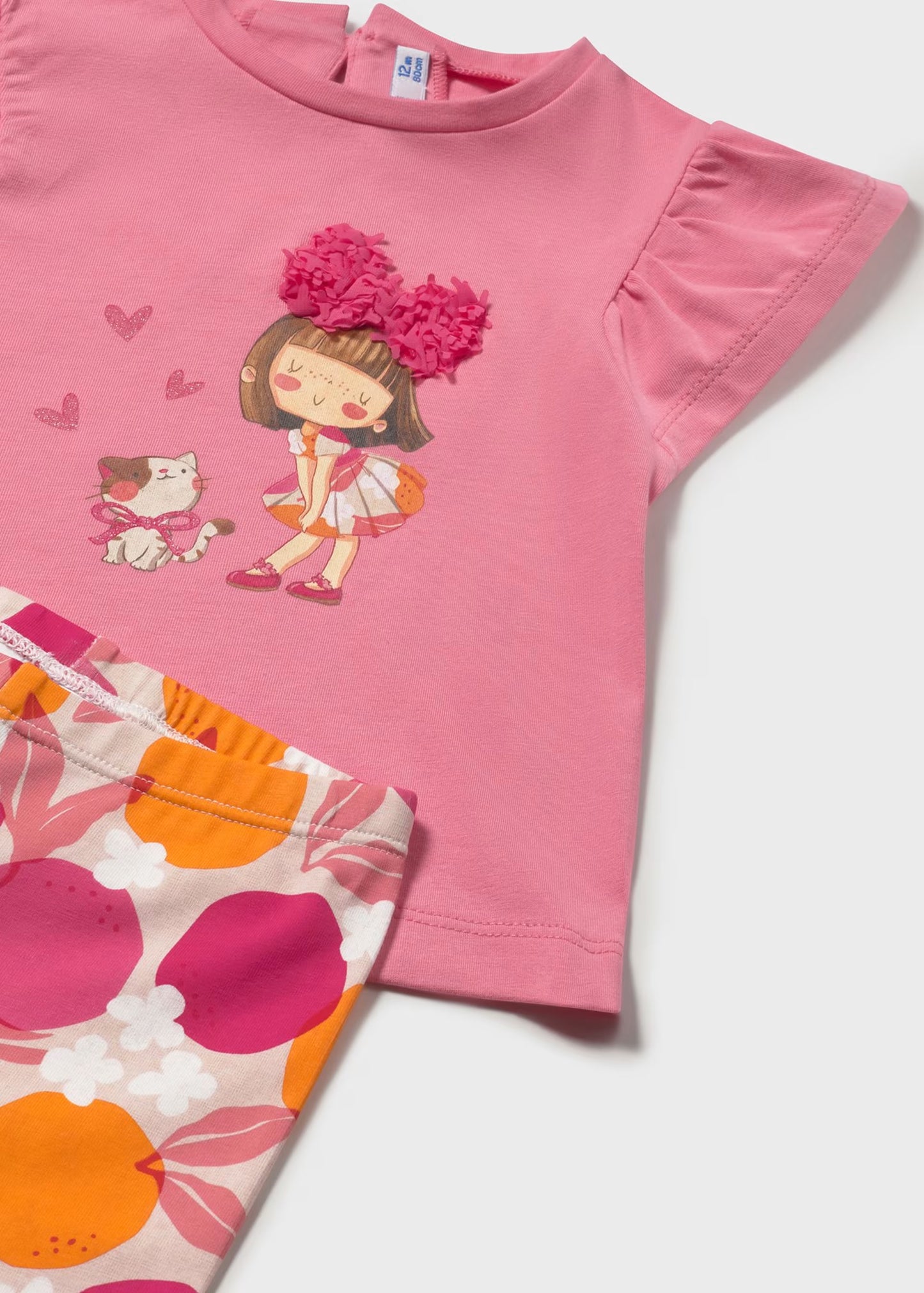 Conjunto legging estampado y camiseta bebé