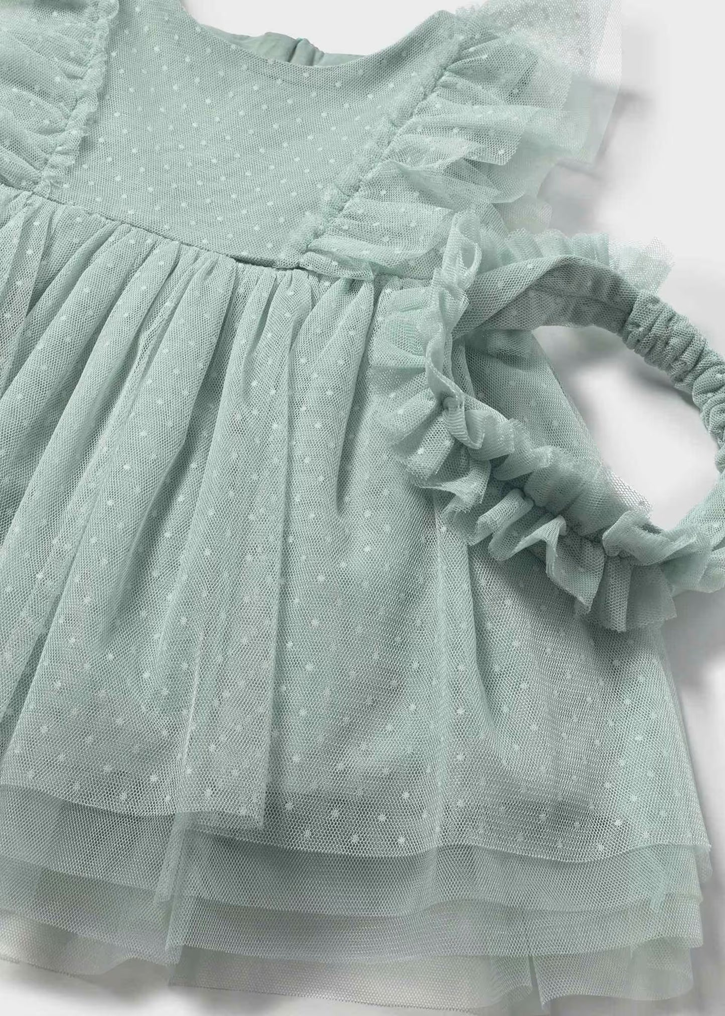 Vestido tul con diadema bebé
