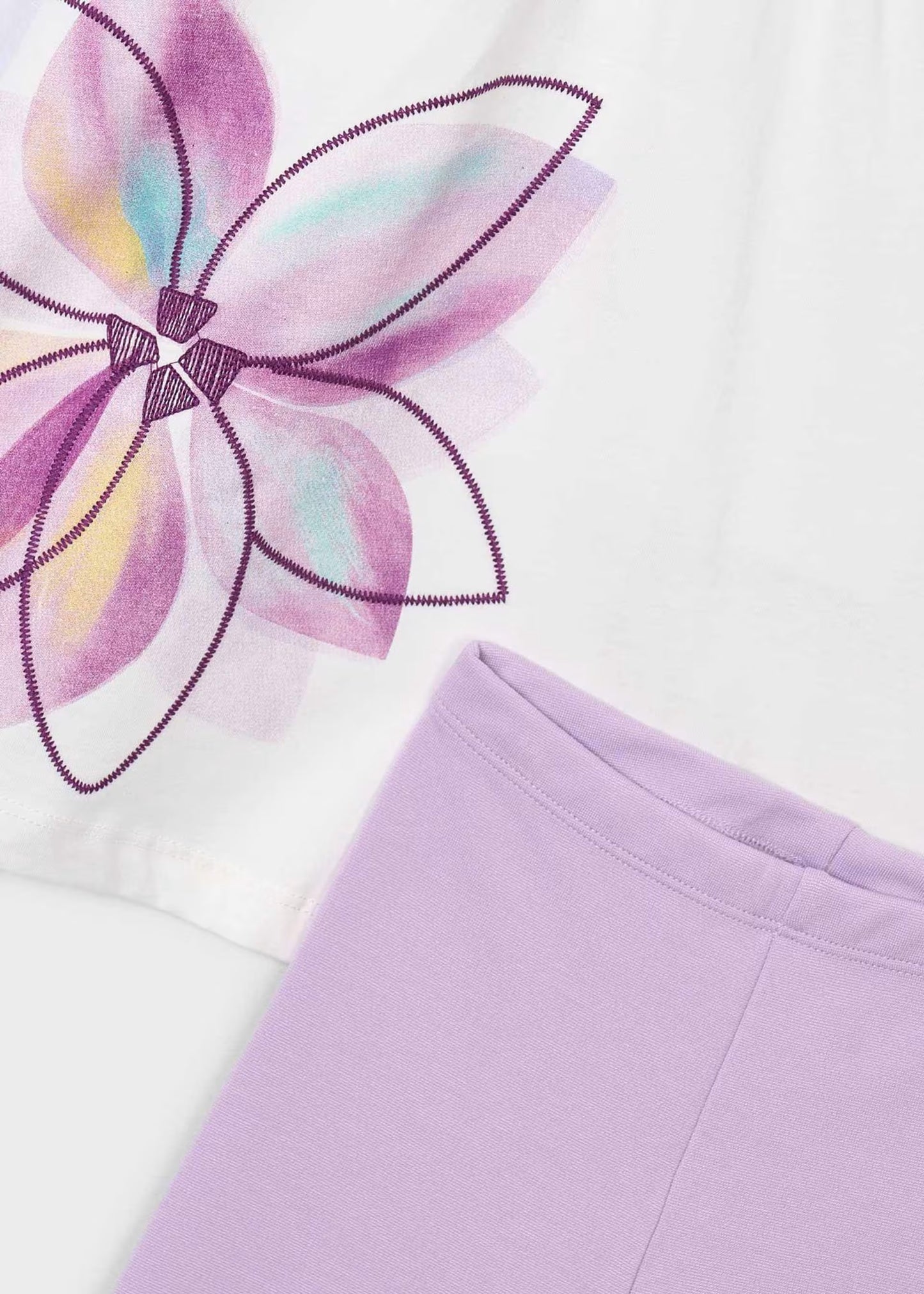 Conjunto legging y camiseta flor niña
