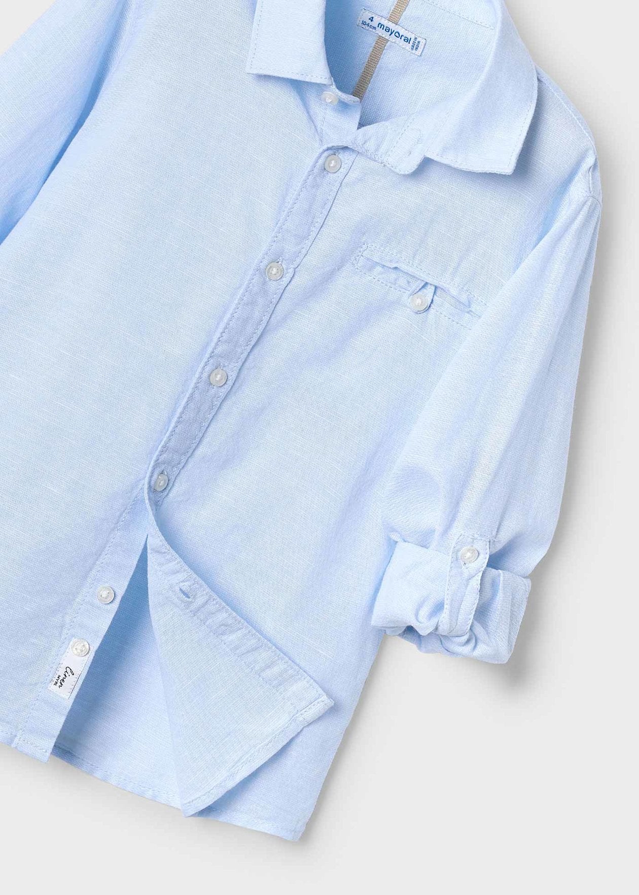 Camisa manga larga con lino niño