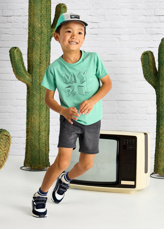 Bermuda vaquera cinturilla elástica niño