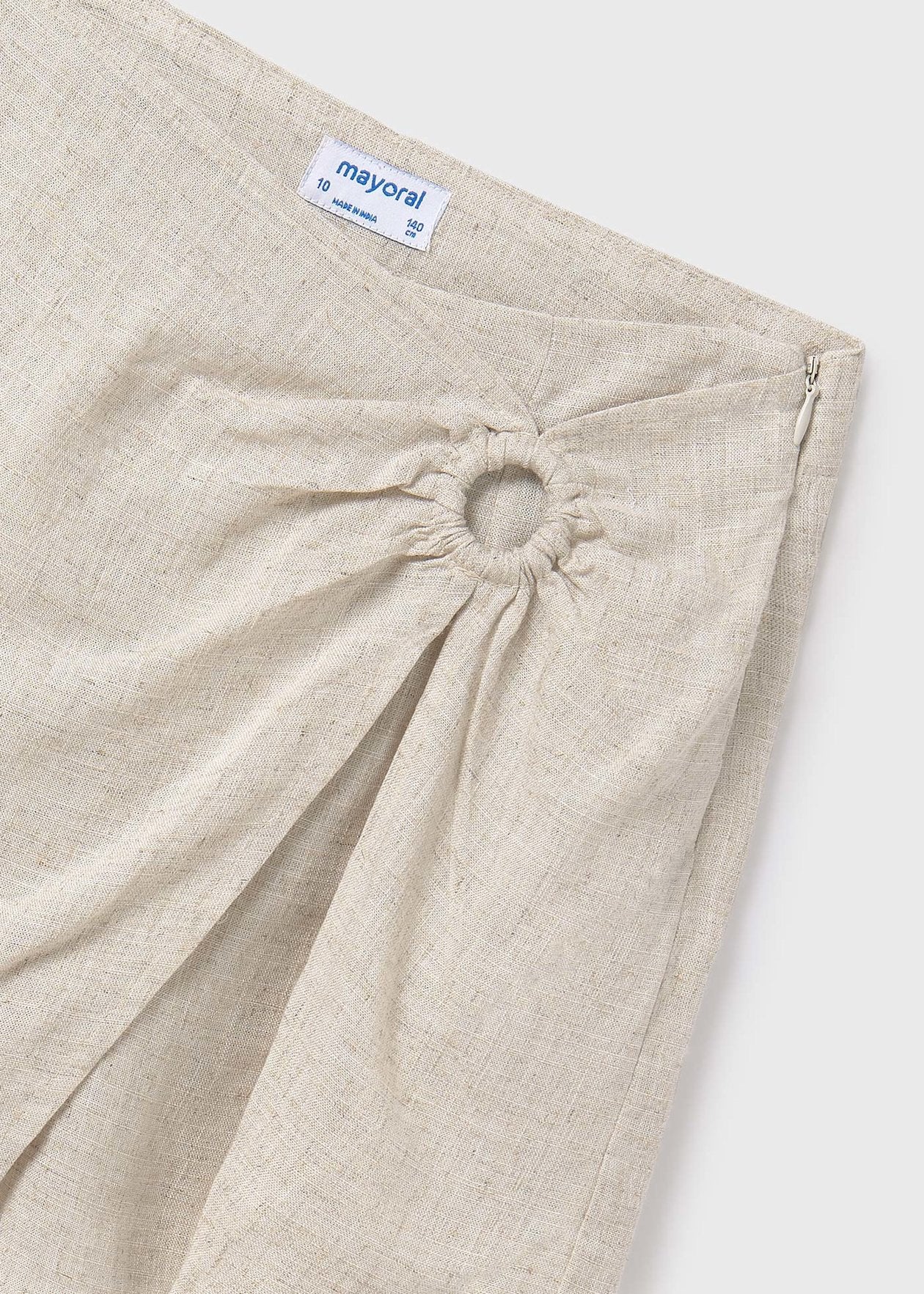 Falda pantalón con lino chica