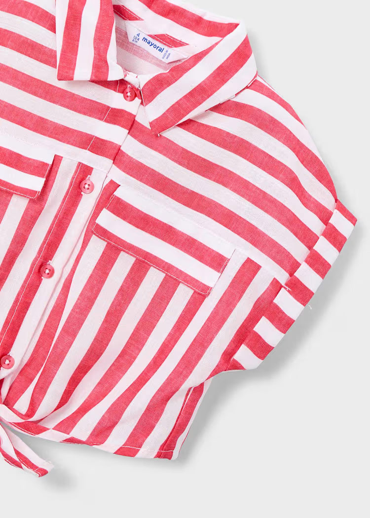 Blusa estampada con top niña