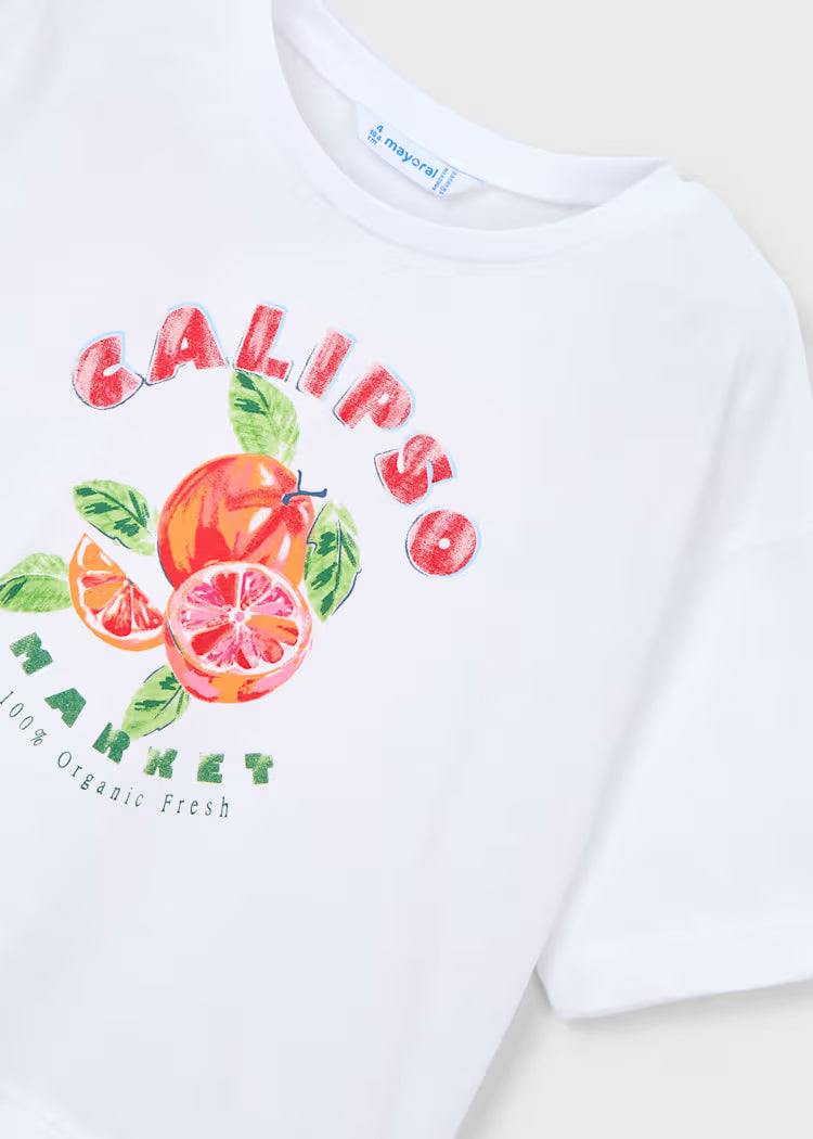 Camiseta hombro caído niña