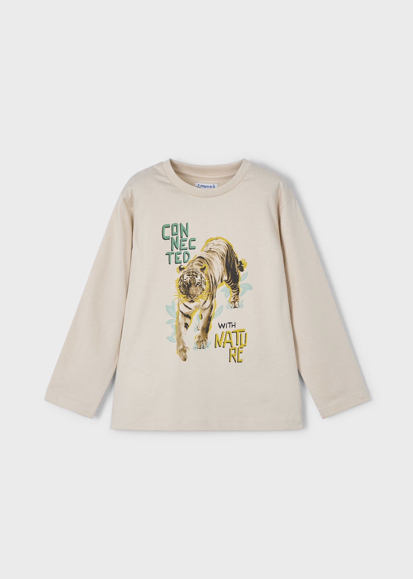 Camiseta manga larga tigre niño