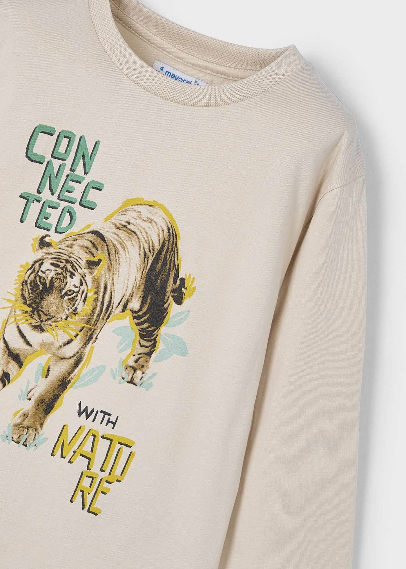 Camiseta manga larga tigre niño