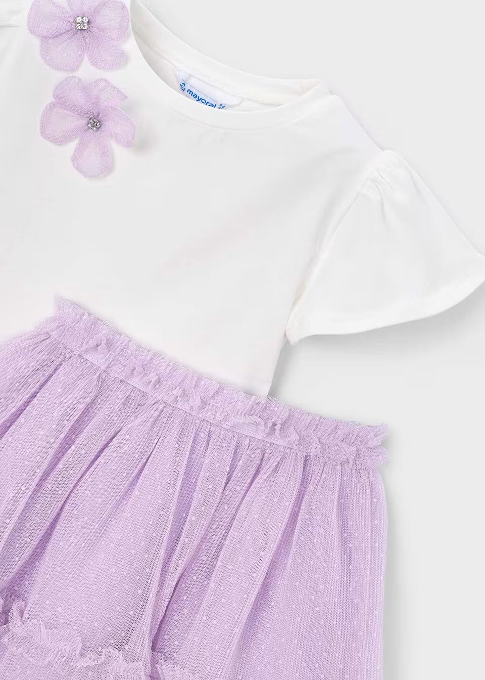 Conjunto falda tul y camiseta niña