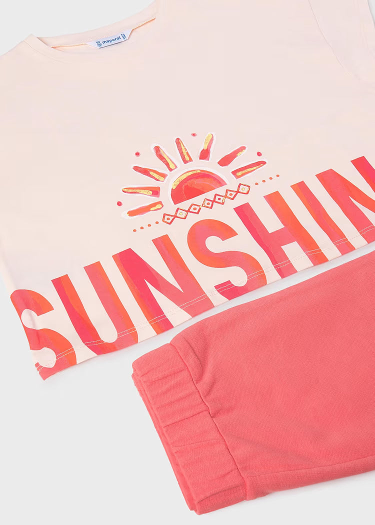Conjunto pantalón corto y camiseta sol chica