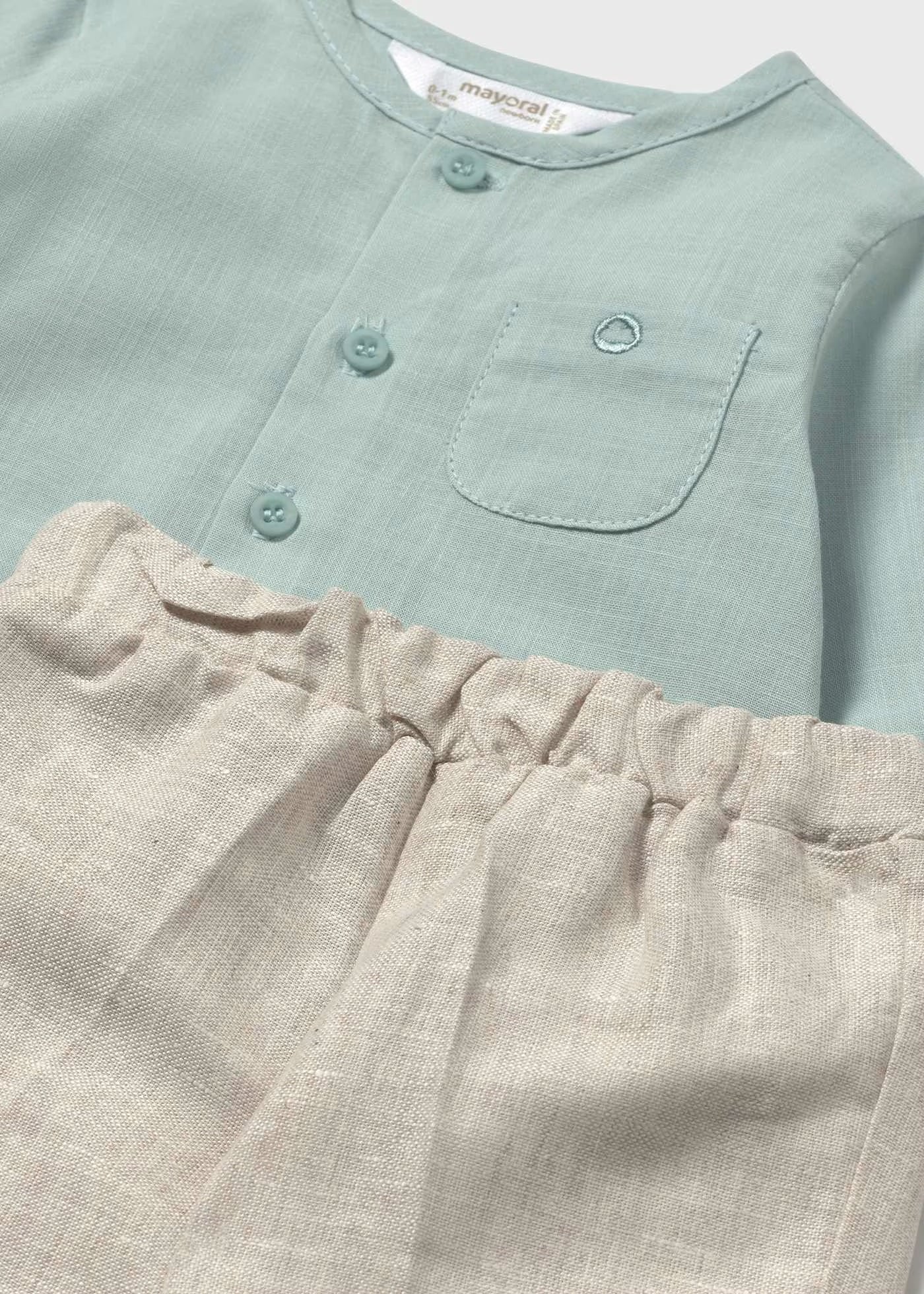 Conjunto pantalón largo y camisa recién nacido